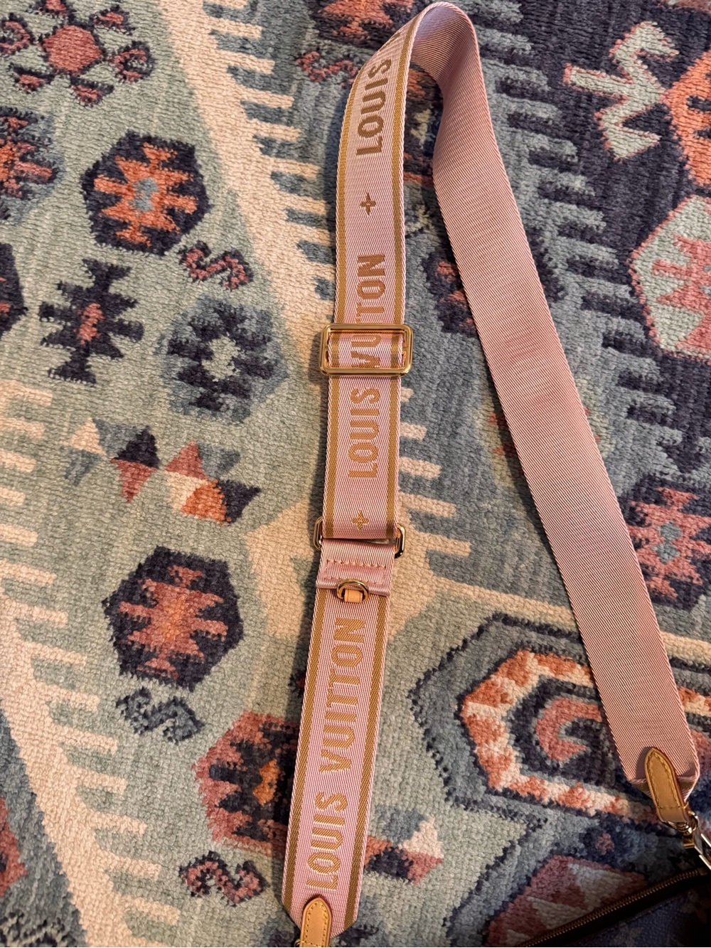Louis Vuitton Brown Monogram Crossbody with Pink Branded Strap - Picture 6 of 9